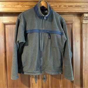 Patagonia Synchilla Gray and Blue Zip-Up Jacket vintage Sz M unisex